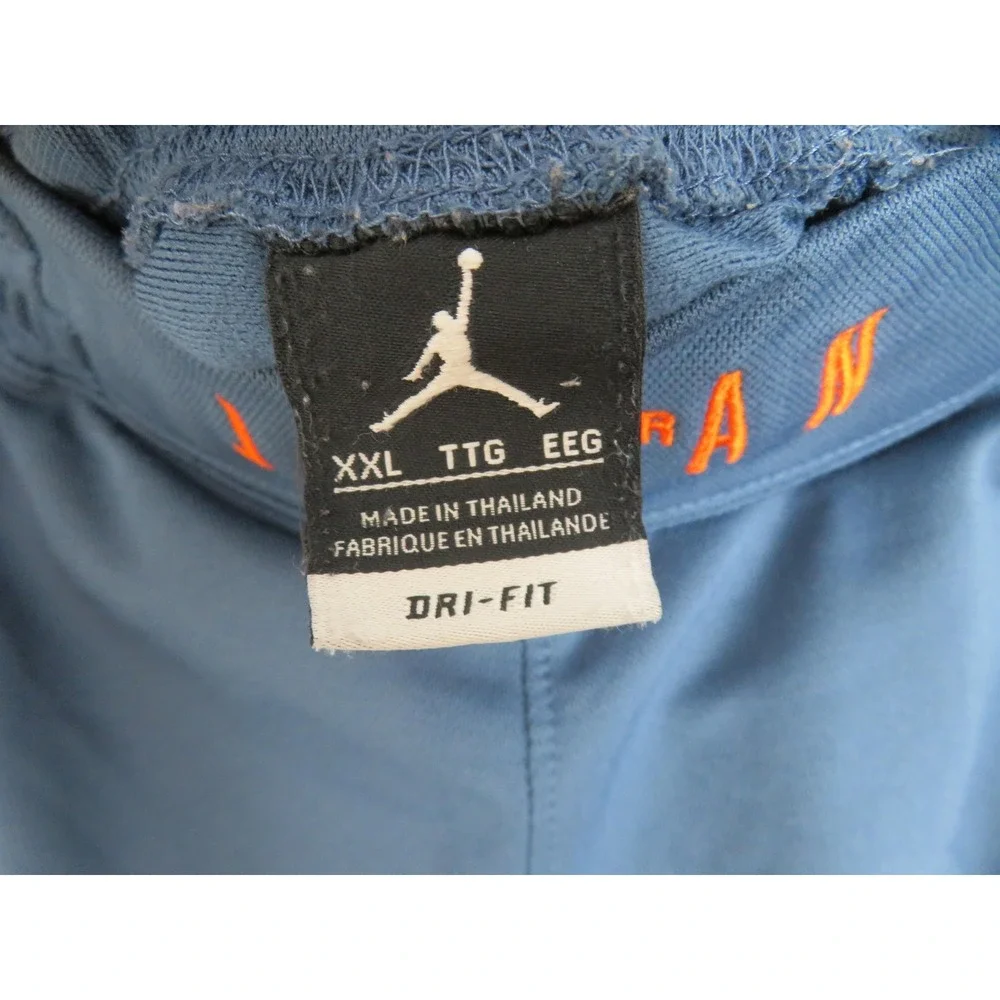 Jordan Basketball Shorts Mens 2XL Blue Orange Dri Fit 10